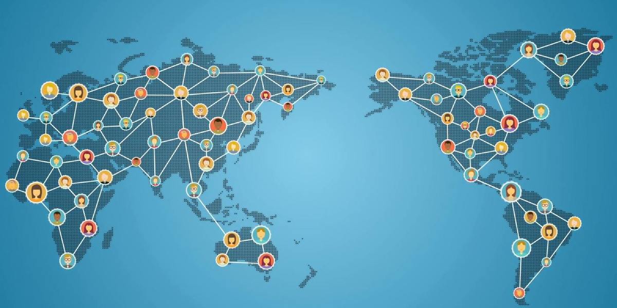 Large smart phone connecting people of the world global business network social media service2 nfsiznv l  f0004